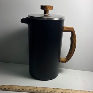 Primula Black French Press Coffee Maker with Wooden style Handle and top
